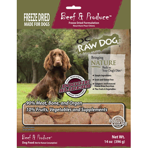 Freeze Dried Beef & Produce Sliders 14oz OC Raw, fd, freeze Dried, Beef, Produce Sliders 
